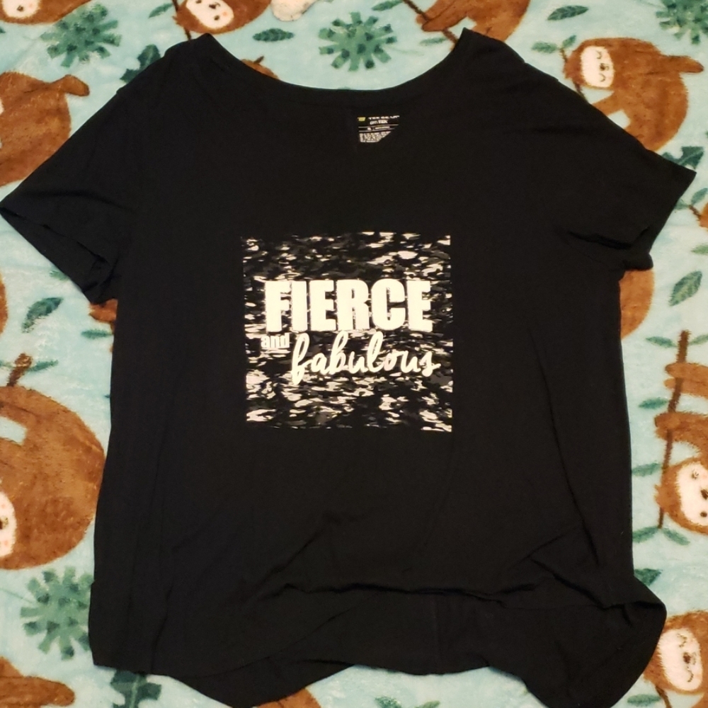 "Fierce and fabulous" Black shirt